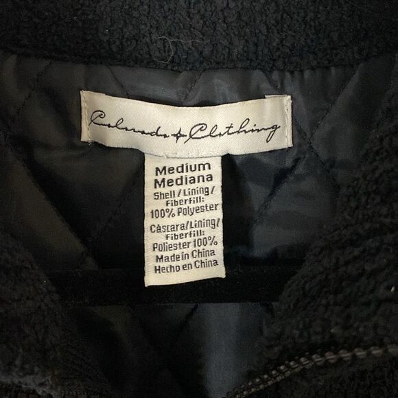 Colorado Clothing -Black soft Zip Up Vest -Size medium - Picture 3 of 5